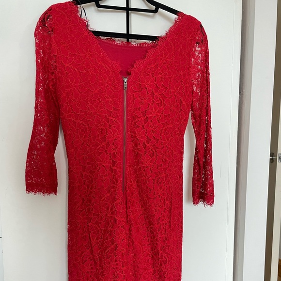 Diane von Furstenburg DVF Red Zarita Dress - Size 8 - Picture 3 of 6